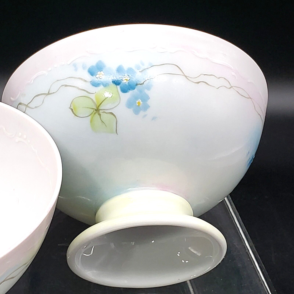 Uno Favorite China Bavaria Sherbet Dishes Set of 5 Hand Painted Floral VTG